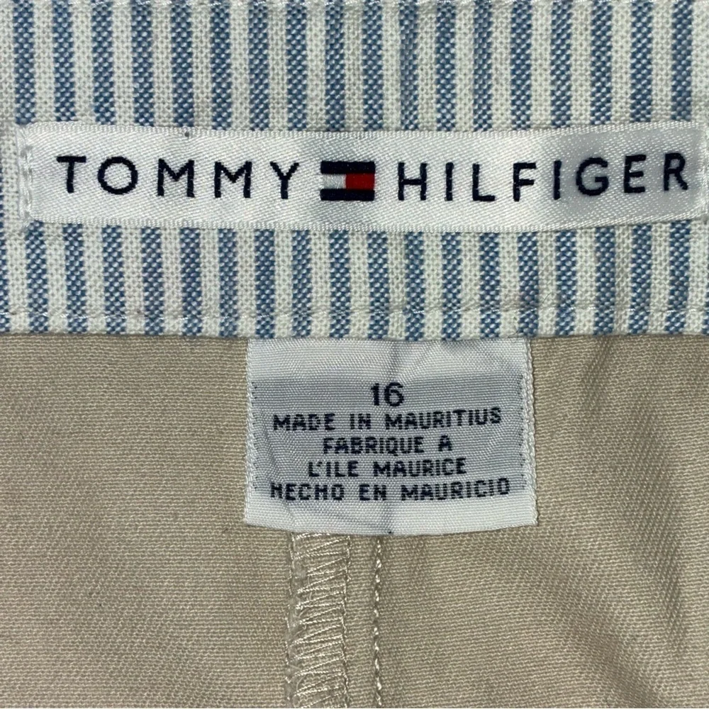 Tommy Hilfiger Women's Beige Khaki Chino Straight Skirt 16 hiking golf